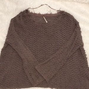 Purple Free People Knitted Sweater